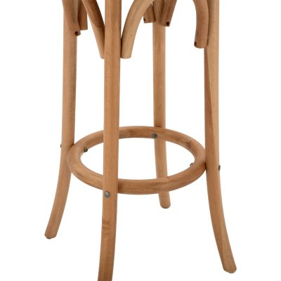 Дървен стол от букова дървесина в естествен цвят с мат 36'x70см HM8751.01