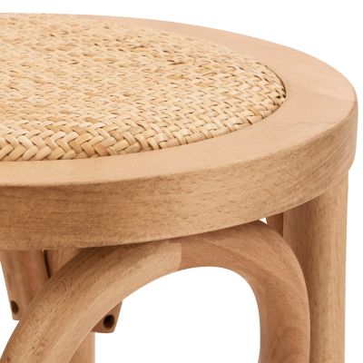 Дървен стол от букова дървесина в естествен цвят с мат 36'x70см HM8751.01