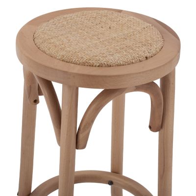 Дървена табуретка Буково дърво в тъмен цвят на мед с мат 36'x70см HM8751.05