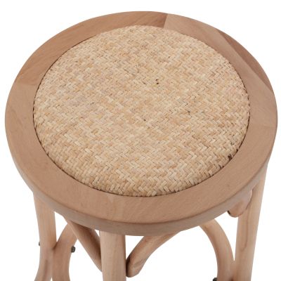 Дървена табуретка Буково дърво в тъмен цвят на мед с мат 36'x70см HM8751.05