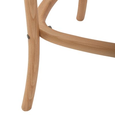 Дървен бар стол HM8750.01 бук в натурален цвят със седалка от полиестер 46x46x109см