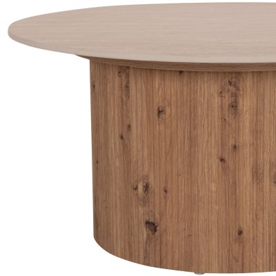 COFFEE TABLE TWIL HM18325 CERAMIC TOP IN TRAVERTINE STONE LOOK--MDF BASE Φ80x40Hcm.