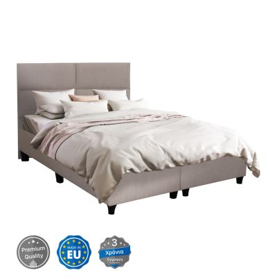 BED MILO HM616.32 BEIGE FABRIC- FOR MATTRESS 160x200cm