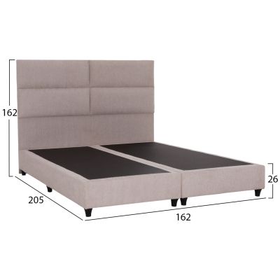 BED MILO HM616.32 BEIGE FABRIC- FOR MATTRESS 160x200cm
