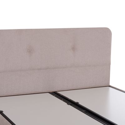 BED WITH STORAGE SPACE DOLORES HM631.32 BEIGE FABRIC- FOR MATTRERSS 160x200cm