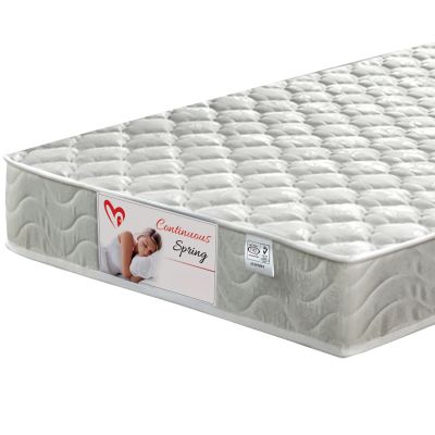 BED WITH MATTRESS GIMLY HM21300.01 PINE WOOD IN WHITE COLOR FOR MATTRESS 90x190cm