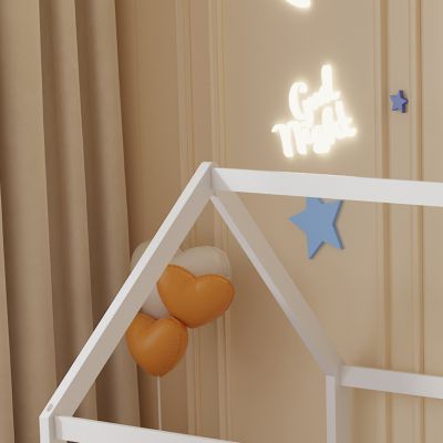 BED WITH MATTRESS PEPE HM21302.01 PINE WOOD IN WHITE COLOR--MATTRESS 90x190cm