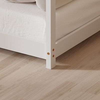 BED WITH MATTRESS PEPE HM21302.01 PINE WOOD IN WHITE COLOR--MATTRESS 90x190cm