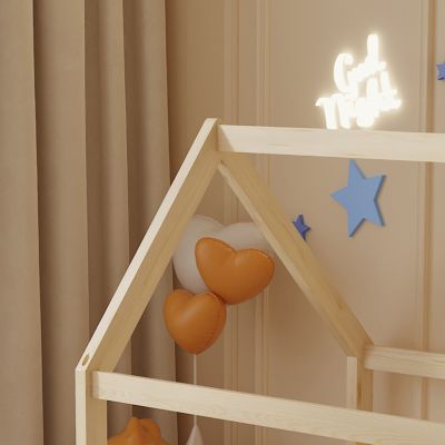 BED WITH MATTRESS PEPE HM21303 PINE WOOD IN NATURAL WOOD COLOR--MATTRESS 70x140cm