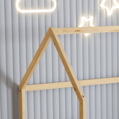 BED WITH MATTRESS PHYLLIS HM21304 PINE WOOD IN NATURAL WOOD COLOR--MATTRESS 90x190cm