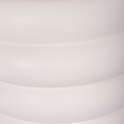 STOOL PUFFAT HM18172.02 FIBER CEMENT IN WHITE-TEAK WOOD TOP Φ45x46Hcm.