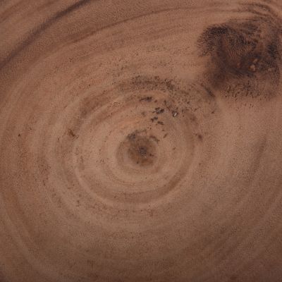 STOOL PUFFAT HM18172.02 FIBER CEMENT IN WHITE-TEAK WOOD TOP Φ45x46Hcm.