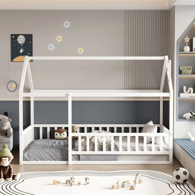 BED WITH MATTRESS HOUSER HM21315.01 PINE WOOD IN WHITE--MATTRESS 90x190cm