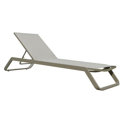 SUNLOUNGER MARIMAR HM6562.03 ALUMINUM FRAME IN TAUPE & TEXTILENE IN BEIGE 218x67x31Hcm