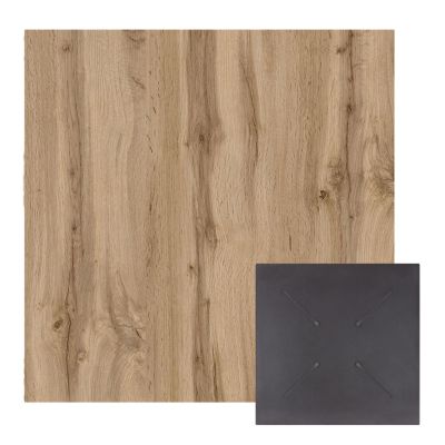 HPL TABLETOP HM5837.36 SQUARE IN SONAMA OAK COLOR 60X60cm