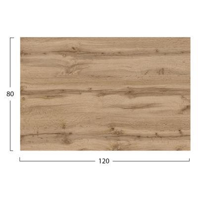 HPL TABLETOP HM5840.36 RECTANGULAR IN SONAMA OAK 120x80cm.