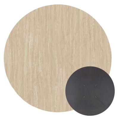 HPL TABLETOP HM5841.35 ROUND IN TRAVERTINE STONE Φ60cm.