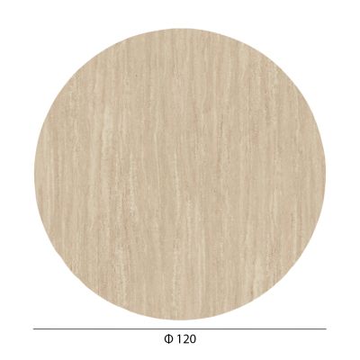 HPL TABLETOP HM6351.35 ROUND IN TRAVERTINE STONE COLOR Φ120cm.