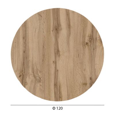 HPL TABLETOP HM6351.36 ROUND IN SONAMA OAK Φ120cm.
