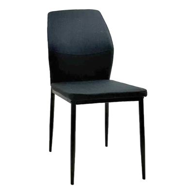 DINING CHAIR DIAZ HM18346.02 BLACK FABRIC & METAL LEGS 41,5x52x87Hcm.