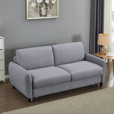 SOFABED WITH FOLDABLE MATTRESS ETUDINE HM3311.01 GREY FABRIC 190x98x90Hcm