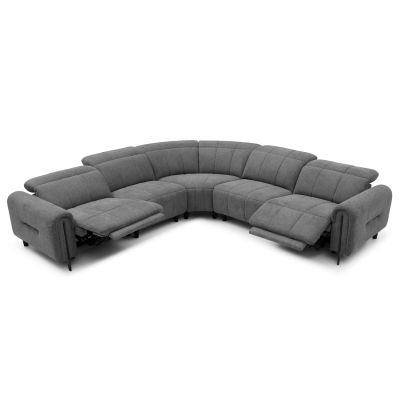 CORNER SOFA WITH 2 RECLINE SEATS ORACLE HM3290.01 GREY FABRIC 293x293x98Hcm.
