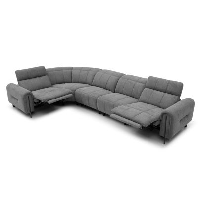 CORNER SOFA WITH 2 RECLINE SEATS ORACLE HM3290.01 GREY FABRIC 293x293x98Hcm.