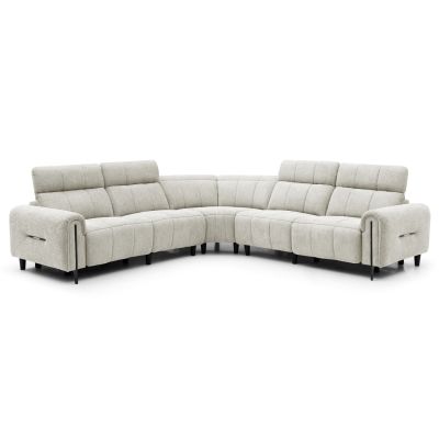 CORNER SOFA WITH 2 RECLINE SEATS ORACLE HM3290.02 BEIGE FABRIC 293x293x98Hcm.