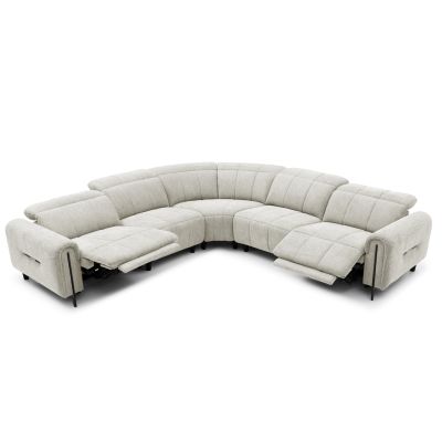 CORNER SOFA WITH 2 RECLINE SEATS ORACLE HM3290.02 BEIGE FABRIC 293x293x98Hcm.