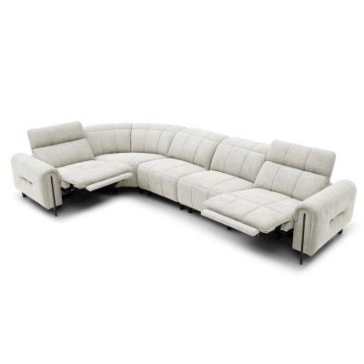 CORNER SOFA WITH 2 RECLINE SEATS ORACLE HM3290.02 BEIGE FABRIC 293x293x98Hcm.