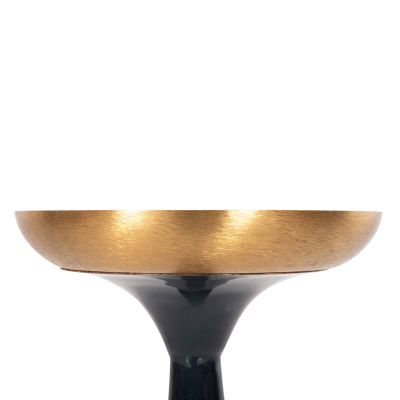 FLOOR CANDLESTICK (PILLAR) GUNTUR HM4382 METAL IN BLUE ANTHRACITE-GOLD Φ20,5x76.5Hcm.