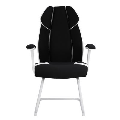 Конферентен офис стол HM1102.02 в черен и бял цвят 66,5x63x108см