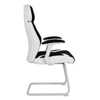 Конферентен офис стол HM1102.02 в черен и бял цвят 66,5x63x108см