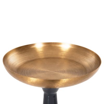 FLOOR CANDLESTICK (PILLAR) GUNTUR HM4382 METAL IN BLUE ANTHRACITE-GOLD Φ20,5x76.5Hcm.