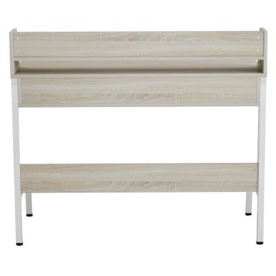 DESK OLIVIER HM2129.01 MELAMINE IN SONAMA AND WHITE-WHITE METAL FRAME 104Χ48Χ89Hcm.