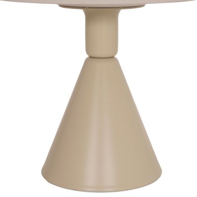 SET 2 COFFEE TABLES JEN HM18305.04 METAL IN CHAMPAGNE-CERAMIC IN TRAVERTINE COLORING Φ50cm & Φ70cm