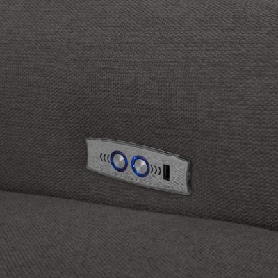 CORNER SOFA WITH 2 RECLINE SEATS ORACLE HM3290.01 GREY FABRIC 260x260x90(seat depth)x94Hcm.