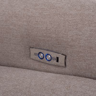 CORNER SOFA WITH 2 RECLINE SEATS ORACLE HM3290.02 BEIGE FABRIC 260x260x90(seat depth)x94Hcm.