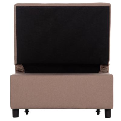 LOUNGE CHAIR-BED LIBRE HM3295.03 BEIGE FABRIC 75x106x87Hcm.