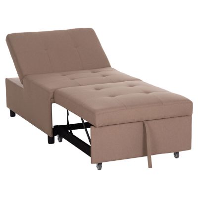 LOUNGE CHAIR-BED LIBRE HM3295.03 BEIGE FABRIC 75x106x87Hcm.