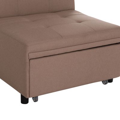 LOUNGE CHAIR-BED LIBRE HM3295.03 BEIGE FABRIC 75x106x87Hcm.