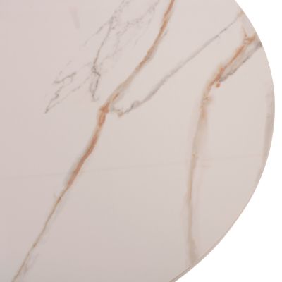 SET 2 COFFEE TABLES RIDGE(X) HM18307.02 SINTERED STONE TOPS--BLACK BASES Φ50cm & Φ70cm