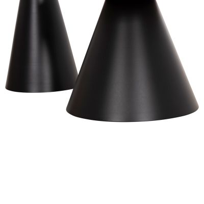 SET 2 COFFEE TABLES RIDGE(X) HM18307.02 SINTERED STONE TOPS--BLACK BASES Φ50cm & Φ70cm