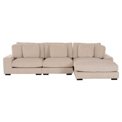 CORNER SOFA RIGHT CRANFIELD HM3287.02R BEIGE CORD FABRIC 313x169(corner)x80Hcm.