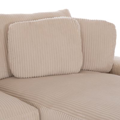 CORNER SOFA RIGHT CRANFIELD HM3287.02R BEIGE CORD FABRIC 313x169(corner)x80Hcm.