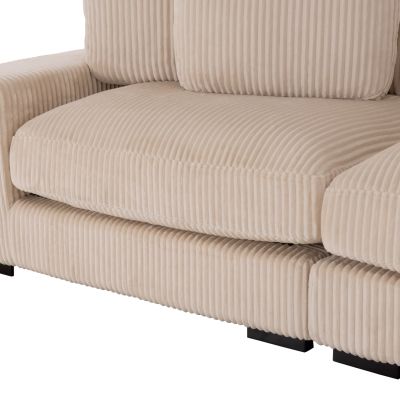 CORNER SOFA RIGHT CRANFIELD HM3287.02R BEIGE CORD FABRIC 313x169(corner)x80Hcm.