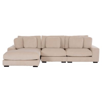 CORNER SOFA LEFT CRANFIELD HM3287.02L BEIGE CORD FABRIC 313x169(corner)x80Hcm.