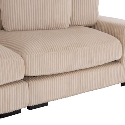 CORNER SOFA LEFT CRANFIELD HM3287.02L BEIGE CORD FABRIC 313x169(corner)x80Hcm.