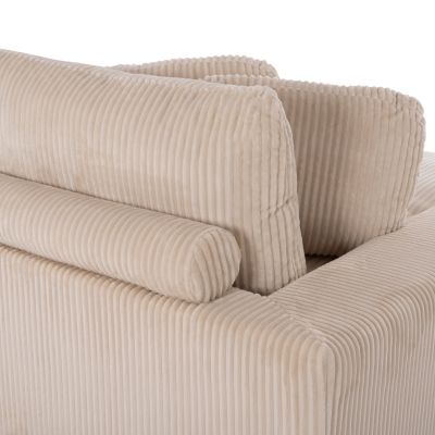 CORNER SOFA LEFT CRANFIELD HM3287.02L BEIGE CORD FABRIC 313x169(corner)x80Hcm.