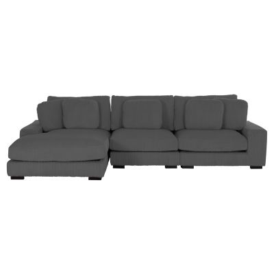 CORNER SOFA LEFT CRANFIELD HM3287.01L GREY CORD FABRIC 313x169(corner)x80Hcm.